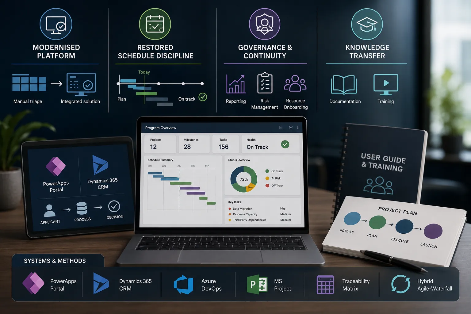 DISP Management System digital transformation using PowerApps, Dynamics 365 and structured program delivery