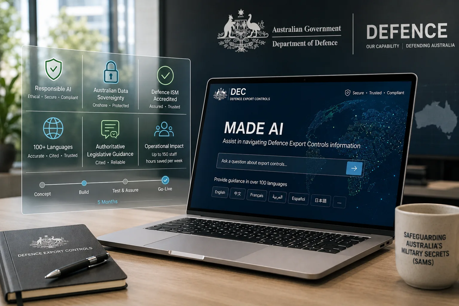 MADE AI capability for Defence Export Controls with responsible AI and multilingual guidance